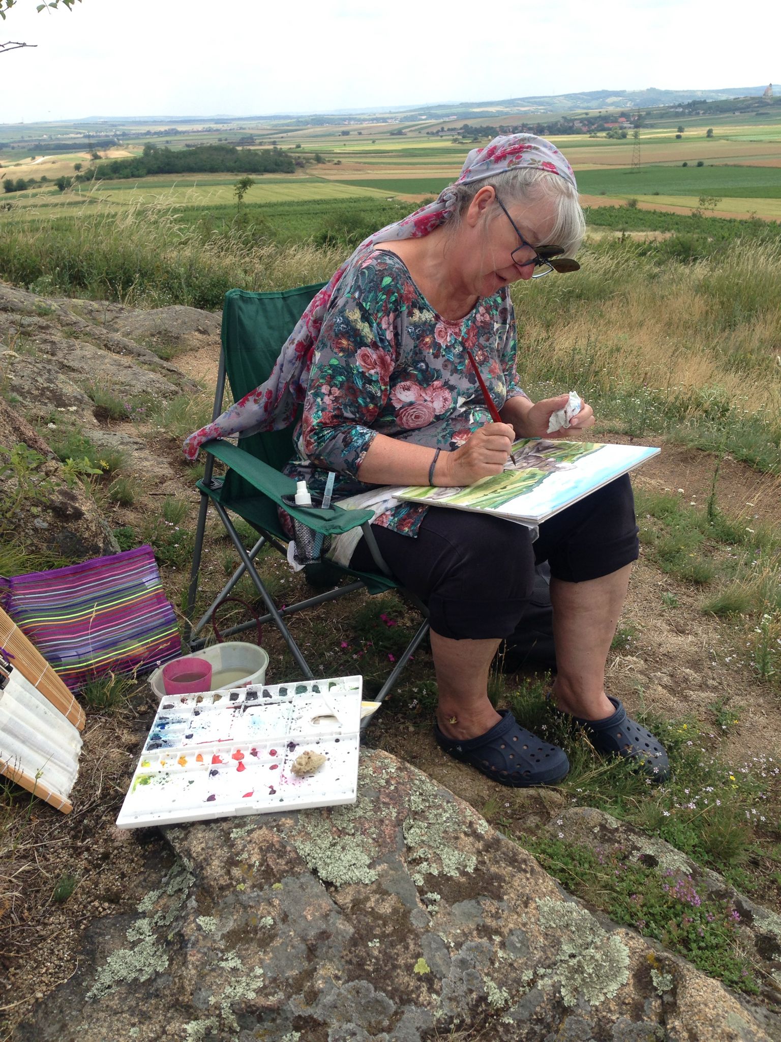 Watercolor on the fields