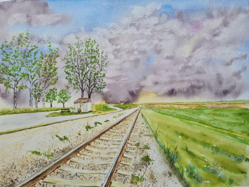 Entlang der Bahn